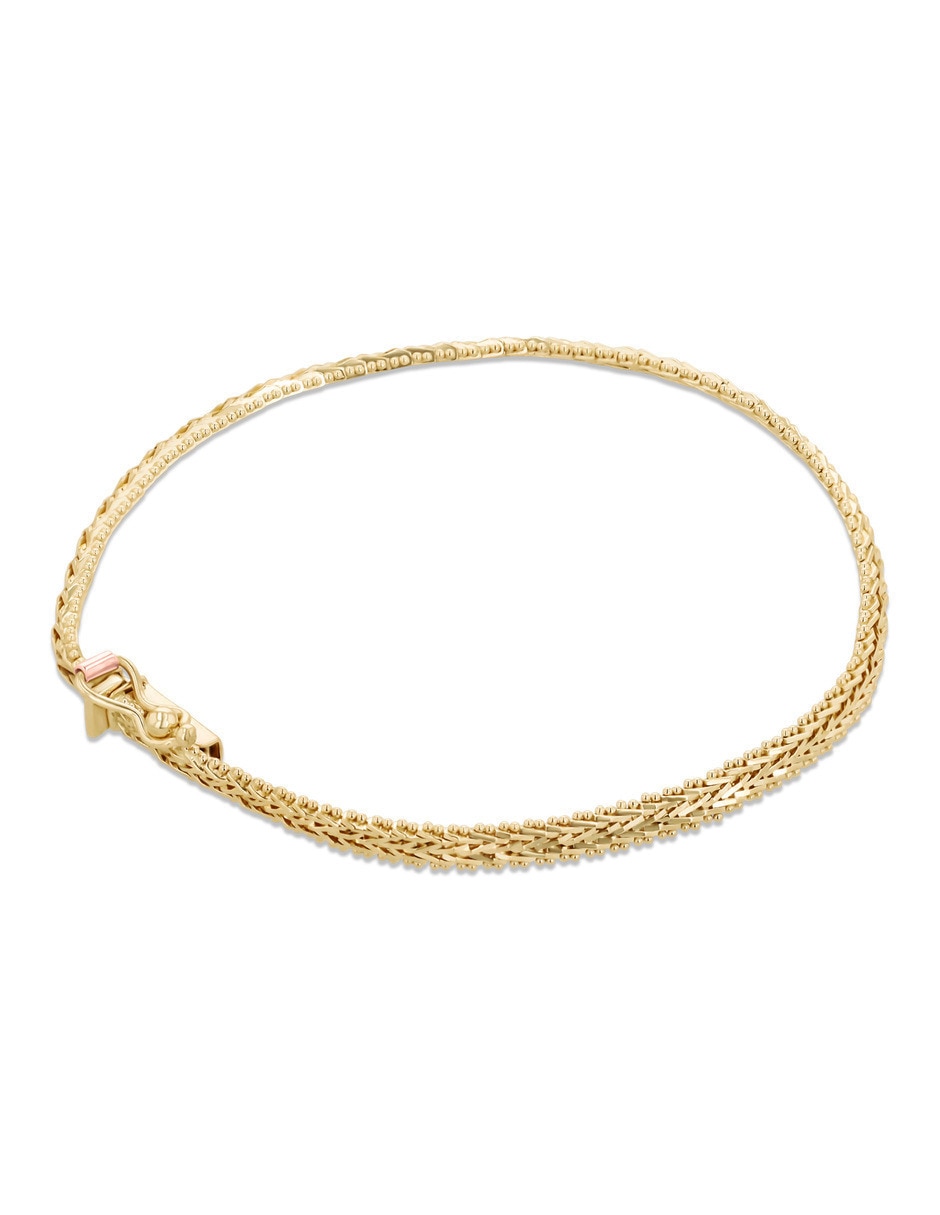 Pulsera de oro amarillo 14 K acabado brillante 3