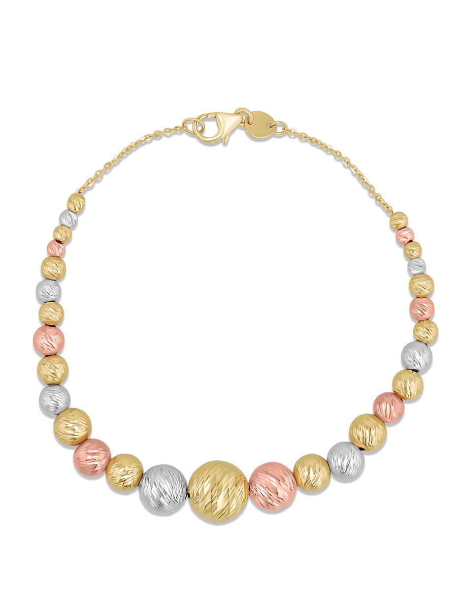 Pulsera de oro florentino 14 K acabado brillante Pulsera de oro florentino 14 K acabado brillante