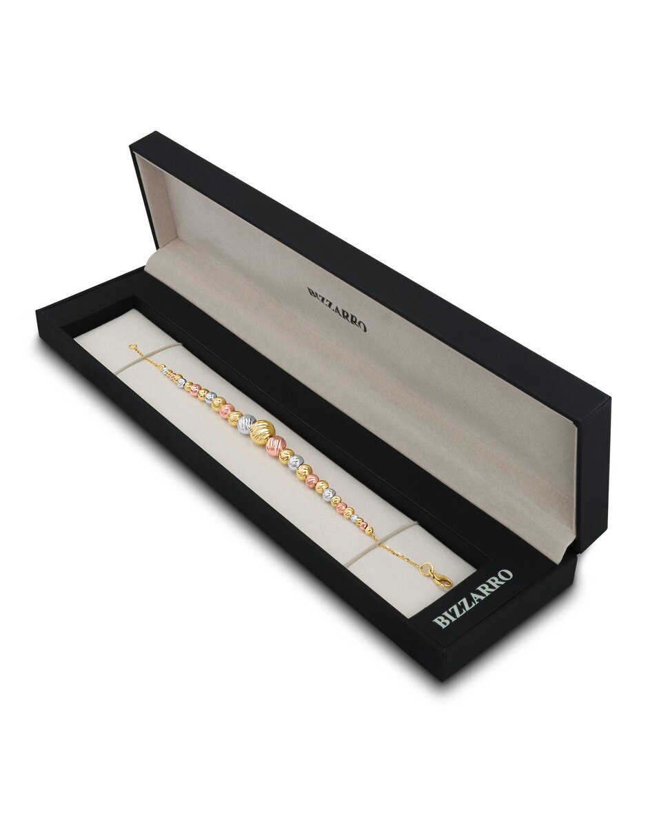 Pulsera de oro florentino 14 K acabado brillante 2