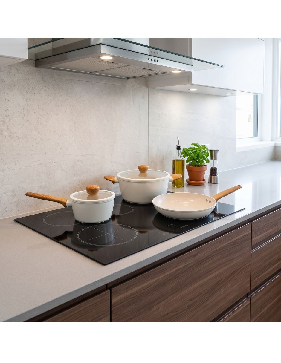 Batería de cocina de aluminio forjado 5 piezas 3