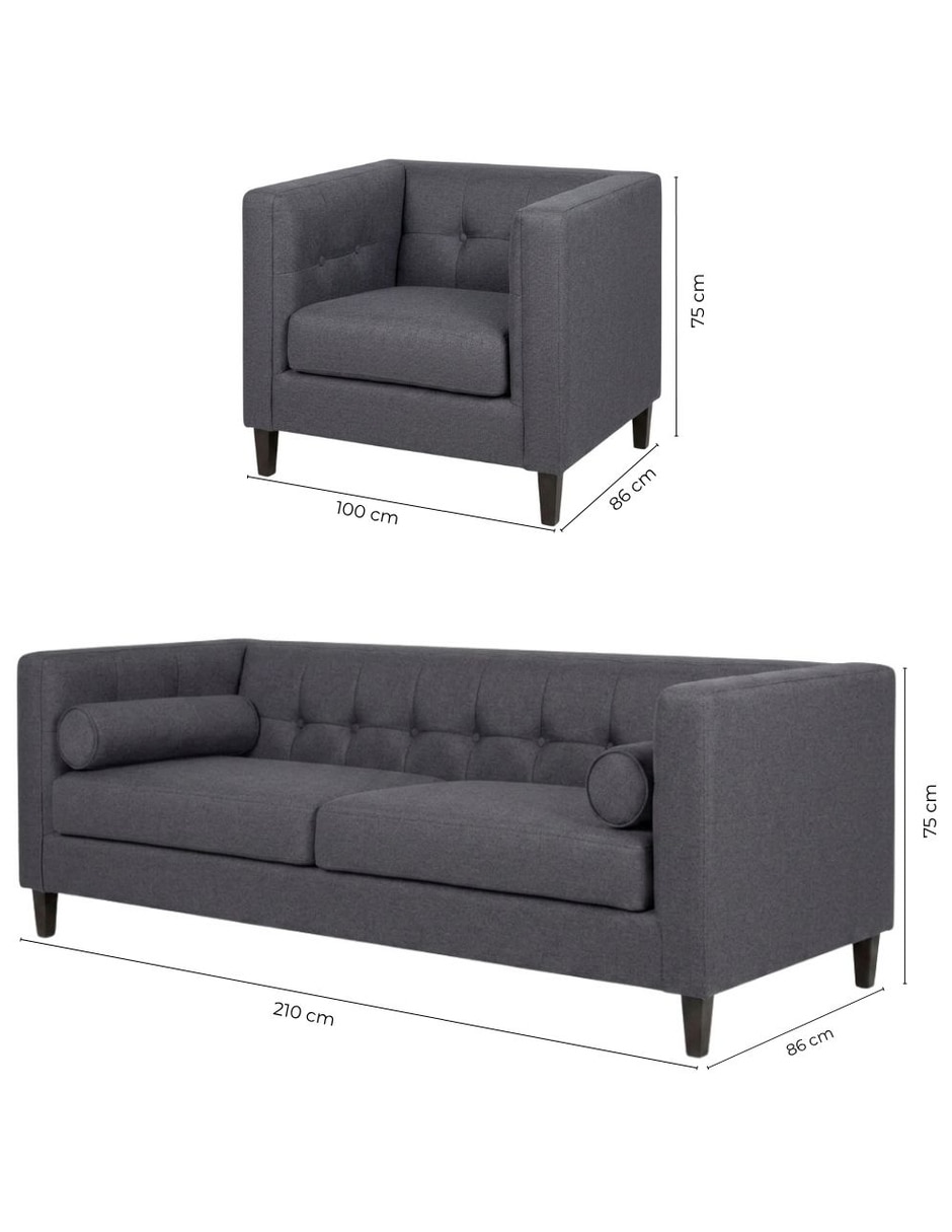 Sala modular madison de tela 9