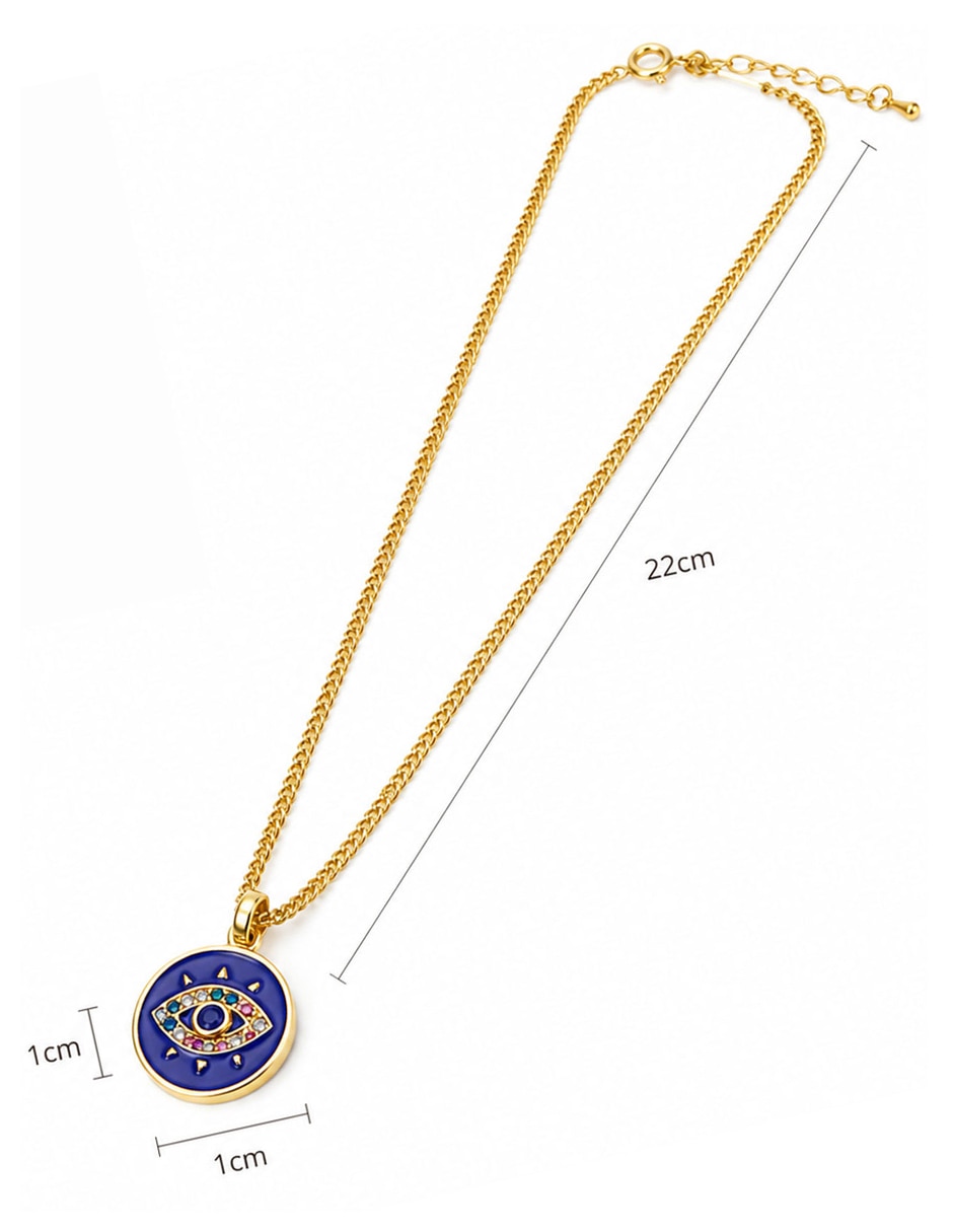 Collar con dije de acero inoxidable 18 k 7