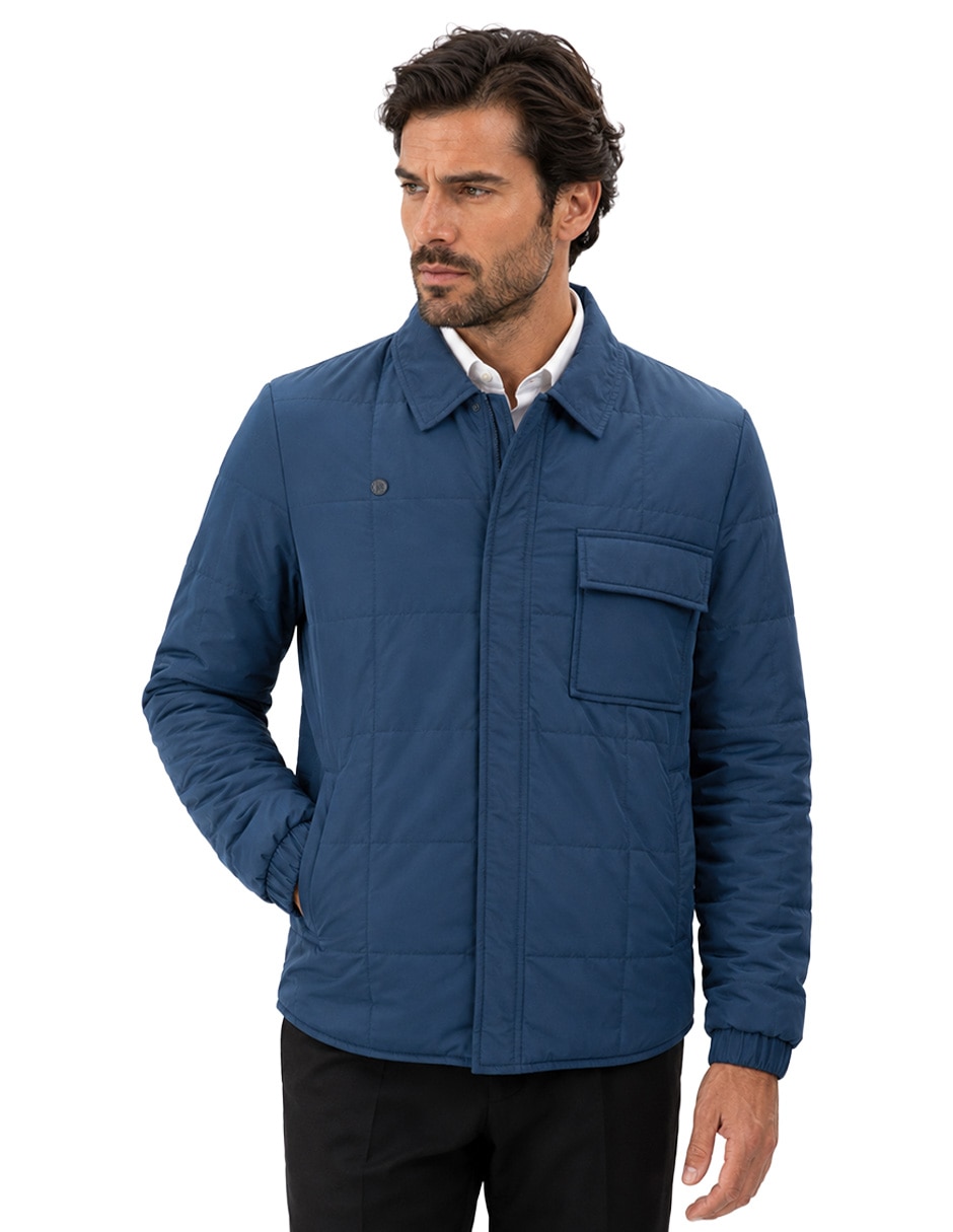 Chamarra casual con bolsillos para hombre Chamarra casual con bolsillos para hombre
