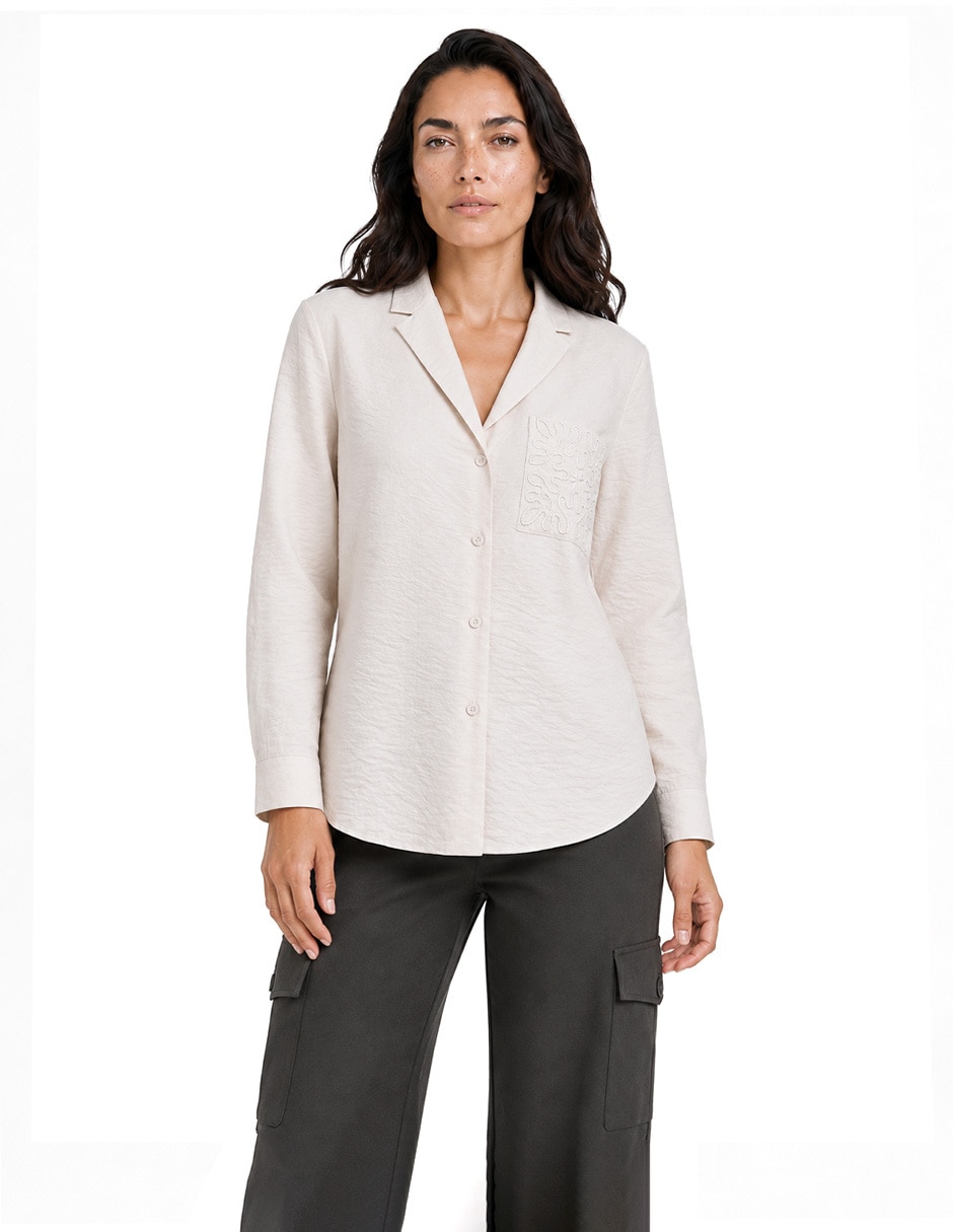 Blusa manga larga para mujer