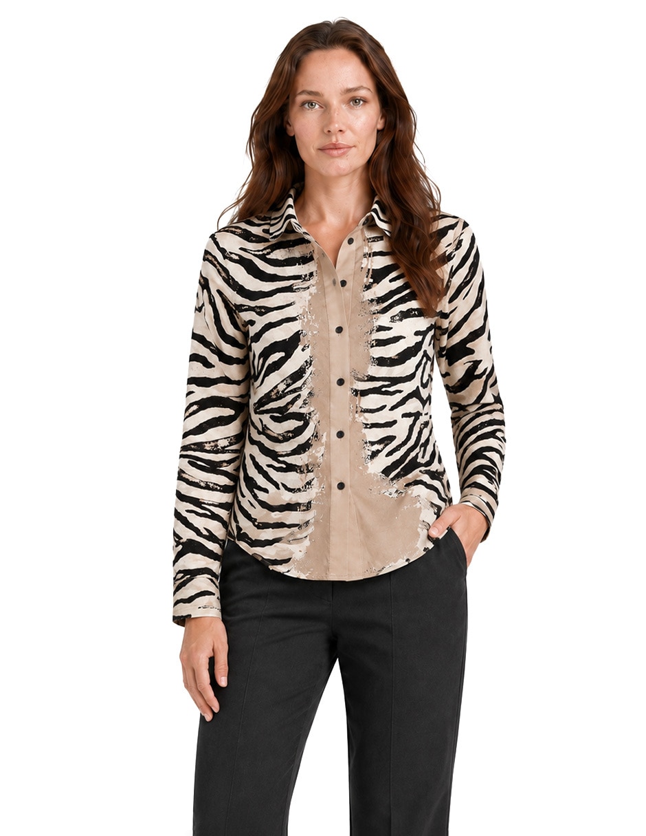 Blusa manga larga para mujer