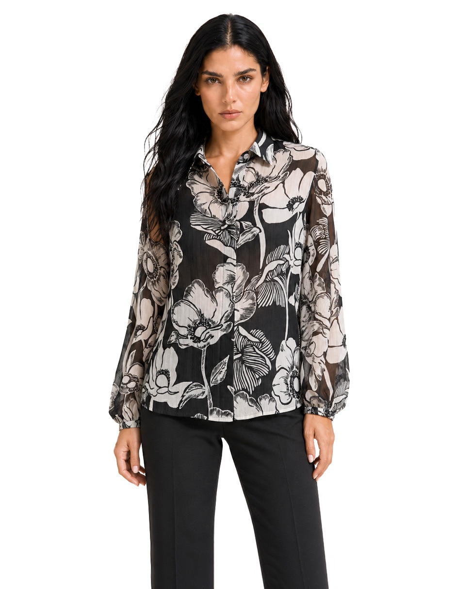 Blusa manga larga para mujer