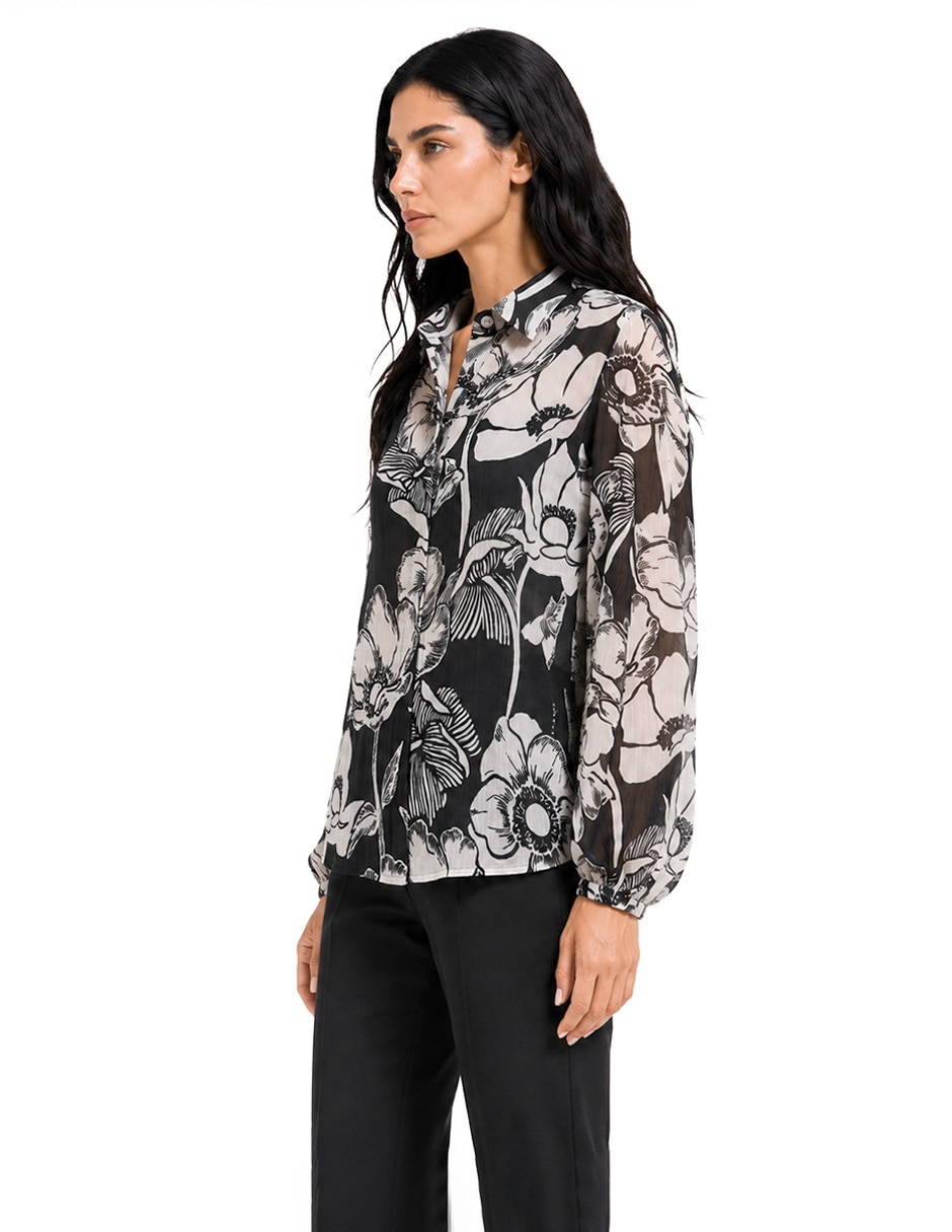 Blusa manga larga para mujer