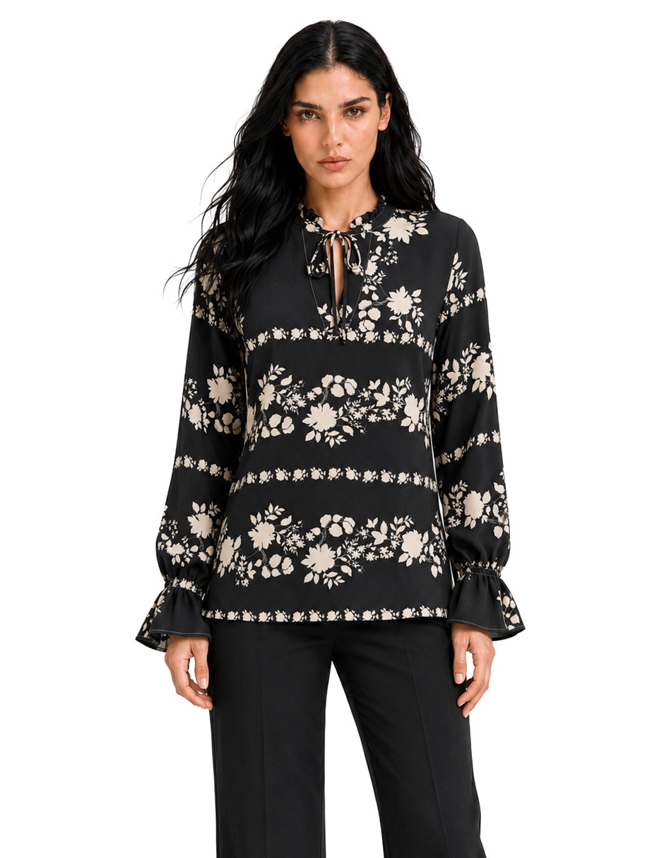 Blusa manga larga para mujer