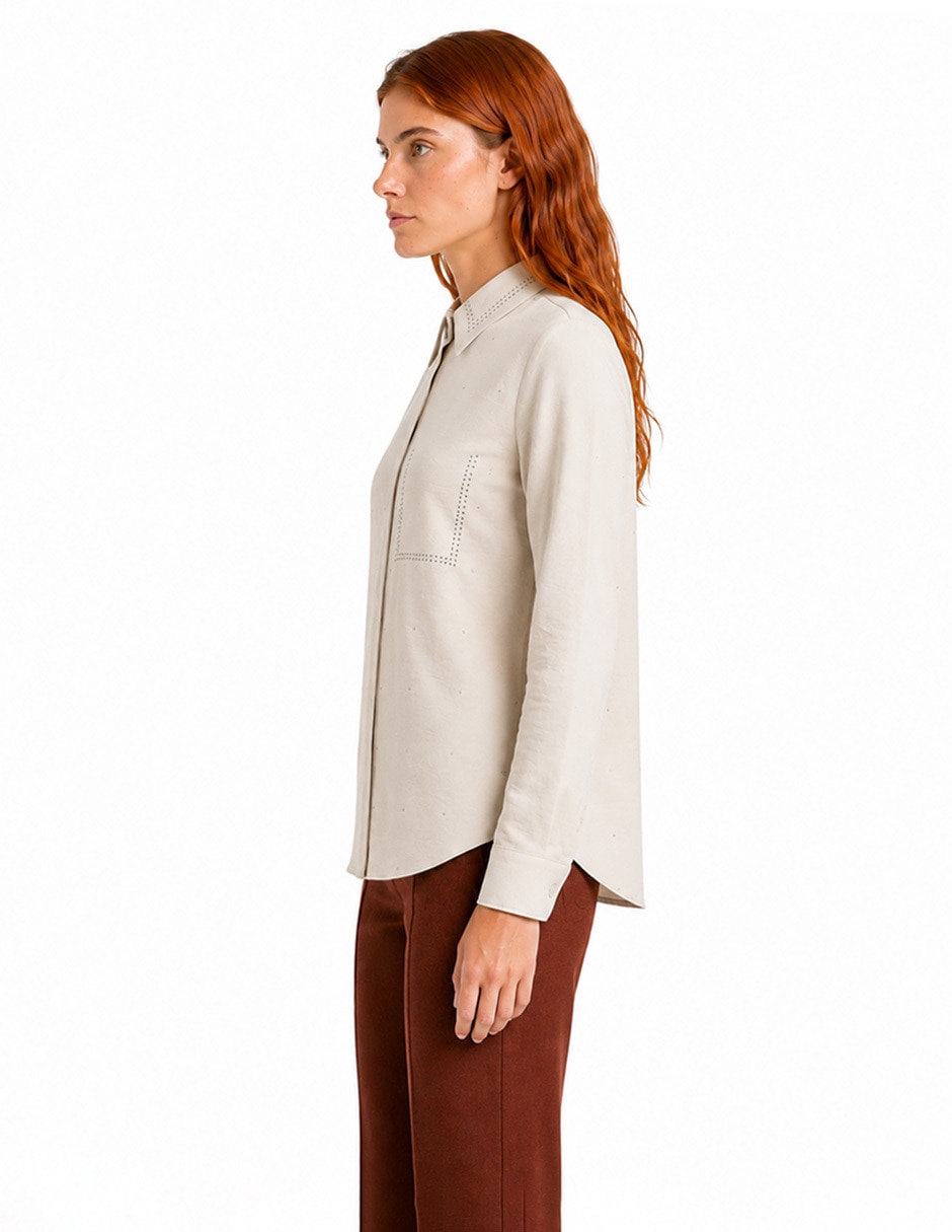 Blusa Adolfo Dominguez manga al codo para mujer 3