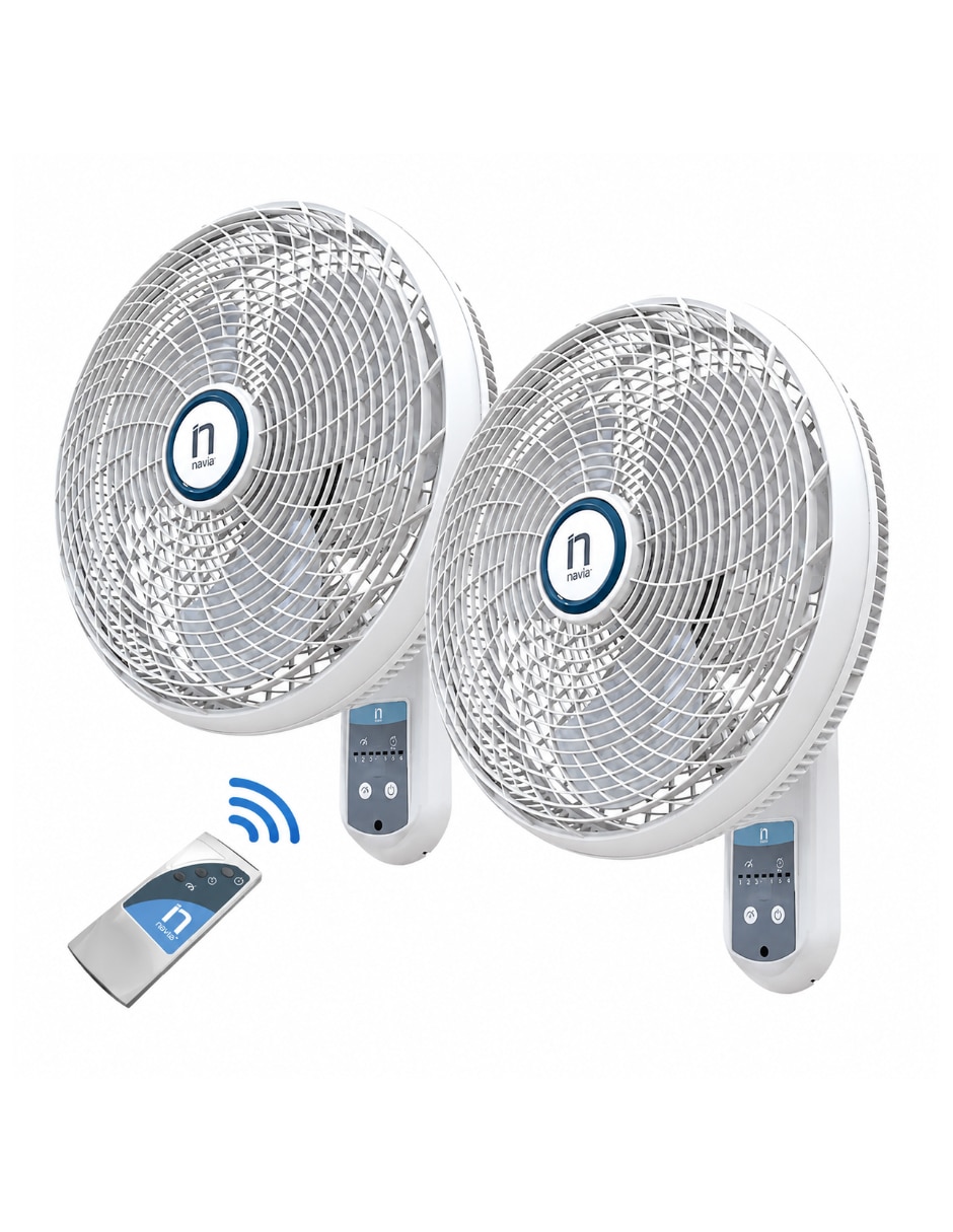 Set ventilador de pared con control remoto 3 velocidades Set ventilador de pared con control remoto 3 velocidades