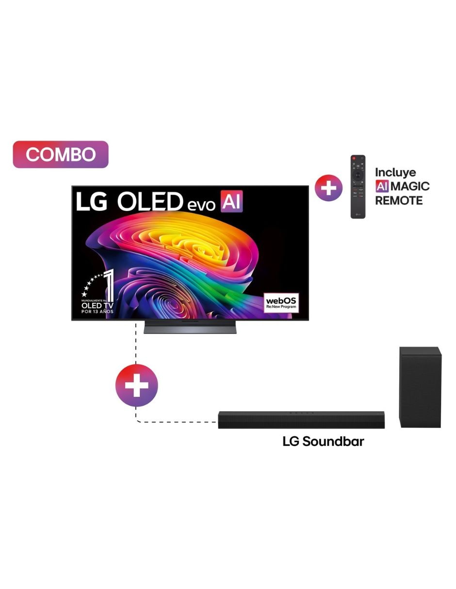 Pantalla Smart TV OLED de 55 pulgadas 4K/UHD OLED55C6OB con WebOS con AI Sound
