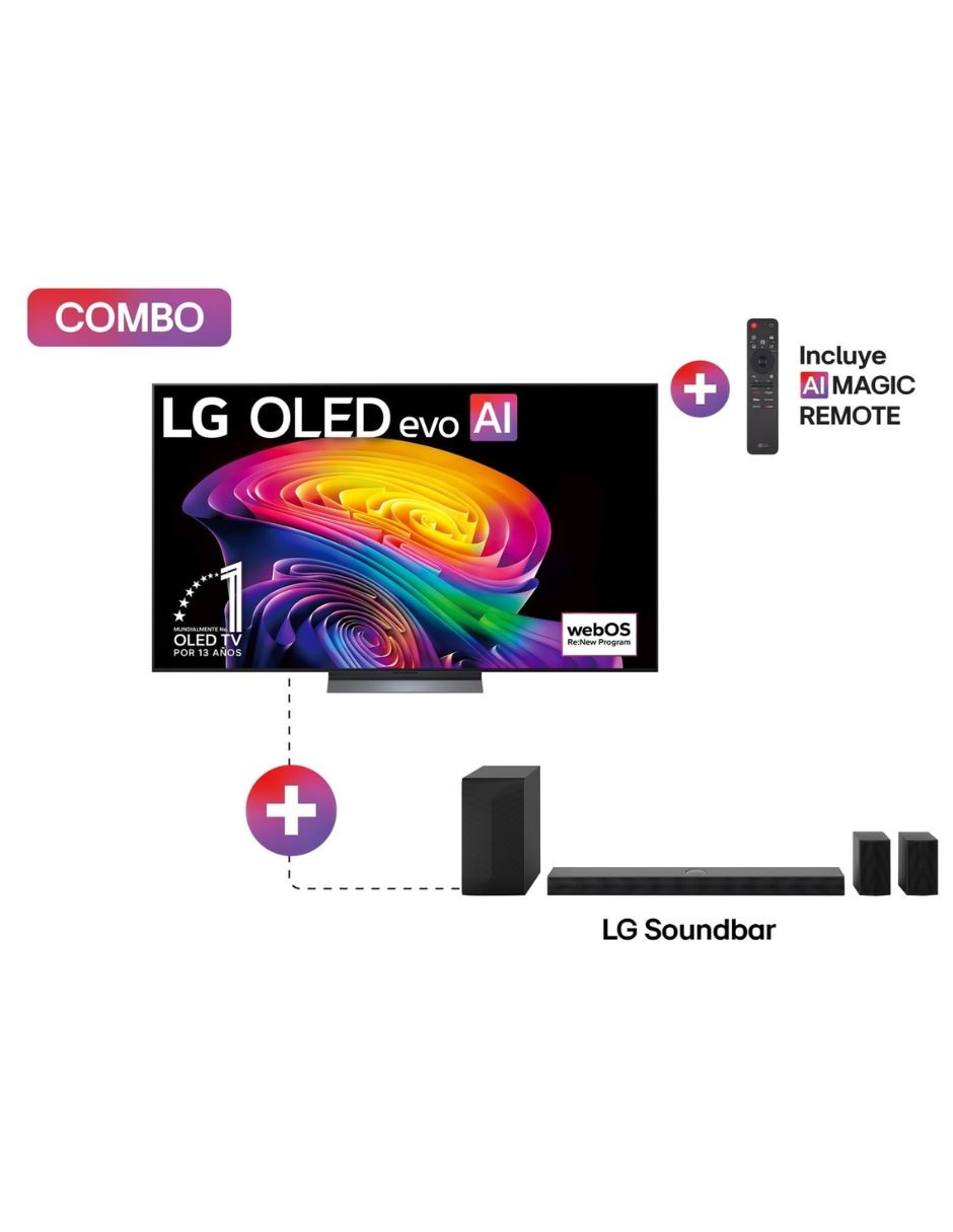 Pantalla Smart tv oled de 4k/uhd Oled77C6ob con webos con ai sound
