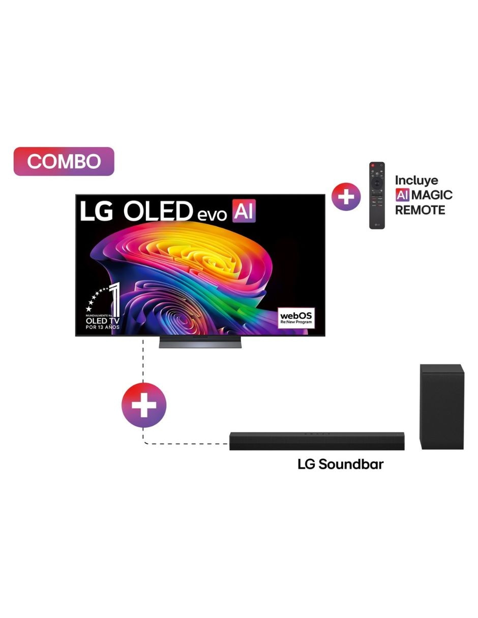Pantalla Smart TV OLED de 65 pulgadas 4K/UHD OLED65C6OB con WebOS con AI Sound