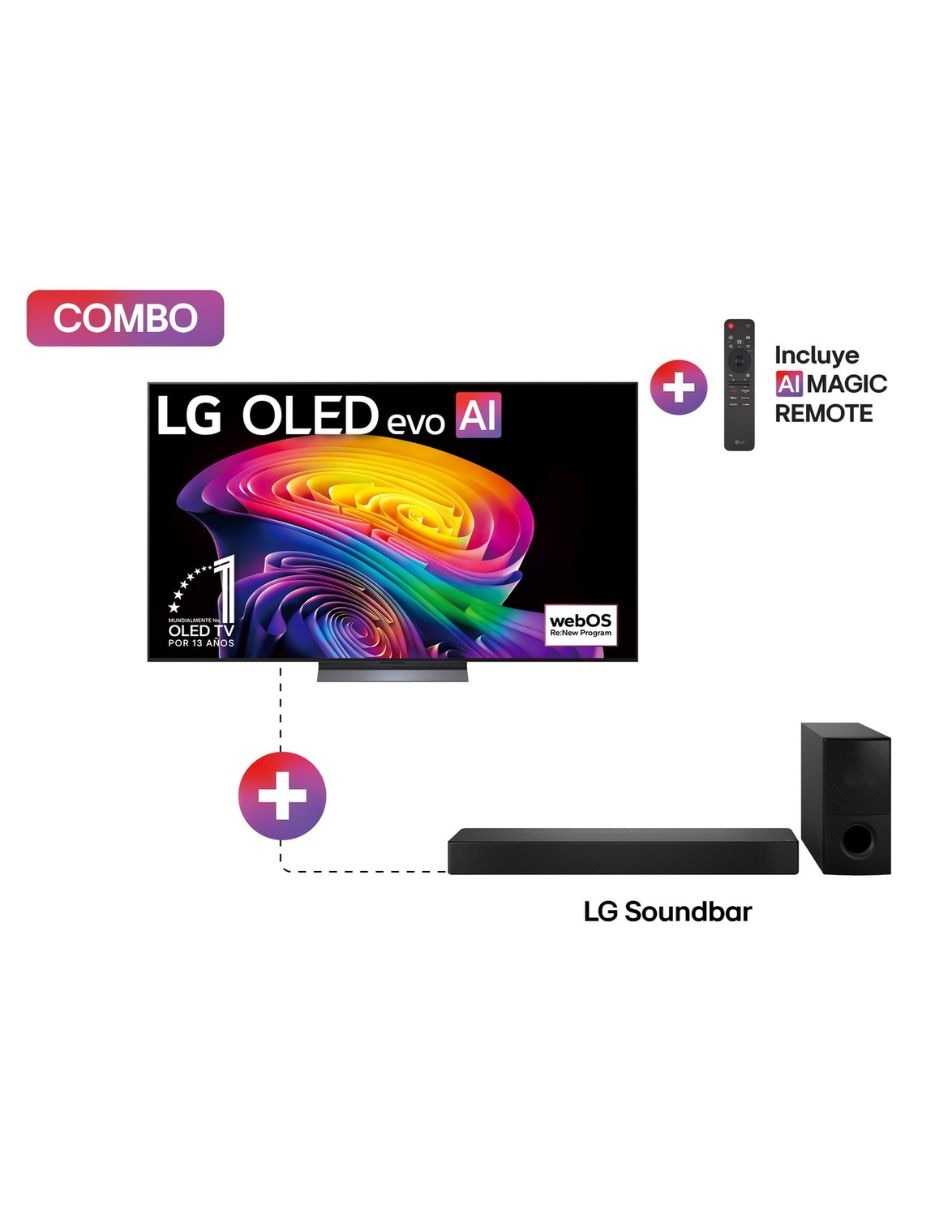 Pantalla Smart TV OLED de 77 pulgadas 4K/UHD OLED77C6OB con WebOS con AI Sound