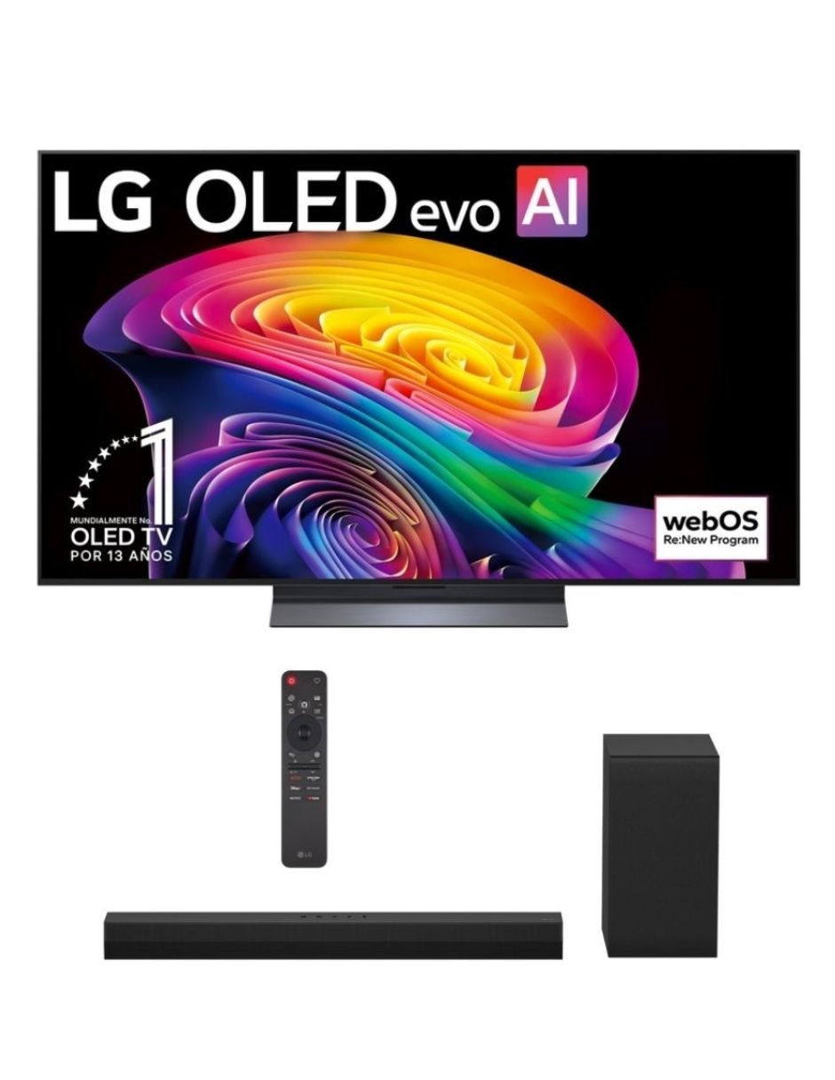 Pantalla Smart TV OLED de 65 pulgadas 4K/UHD OLED65C6OB con WebOS AI Sound