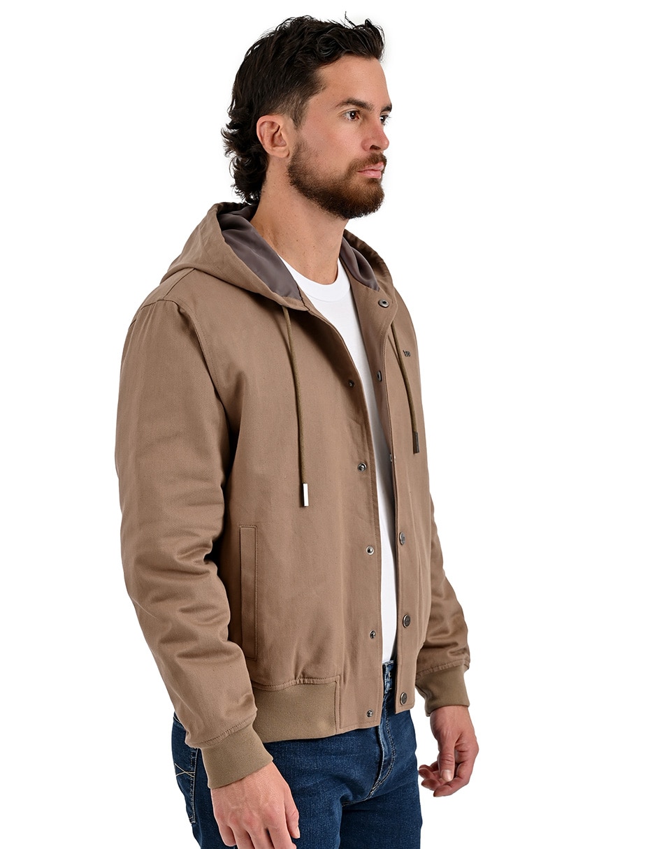 Chamarra casual de algodón con bolsillos para hombre 6