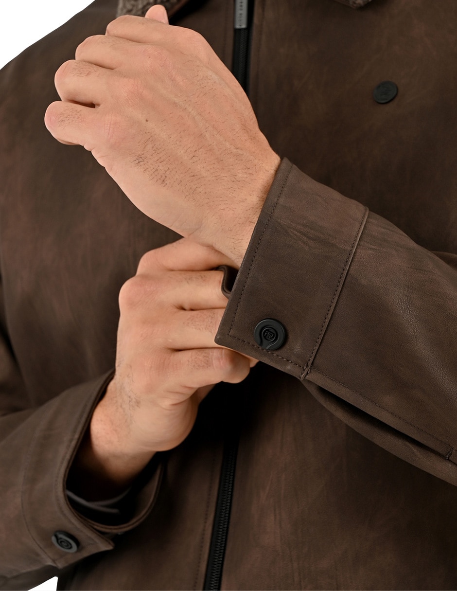 Chamarra casual con bolsillos para hombre 2