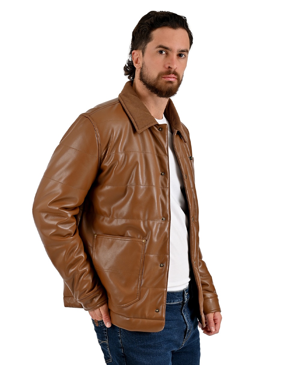 Chamarra casual con bolsillos para hombre 4