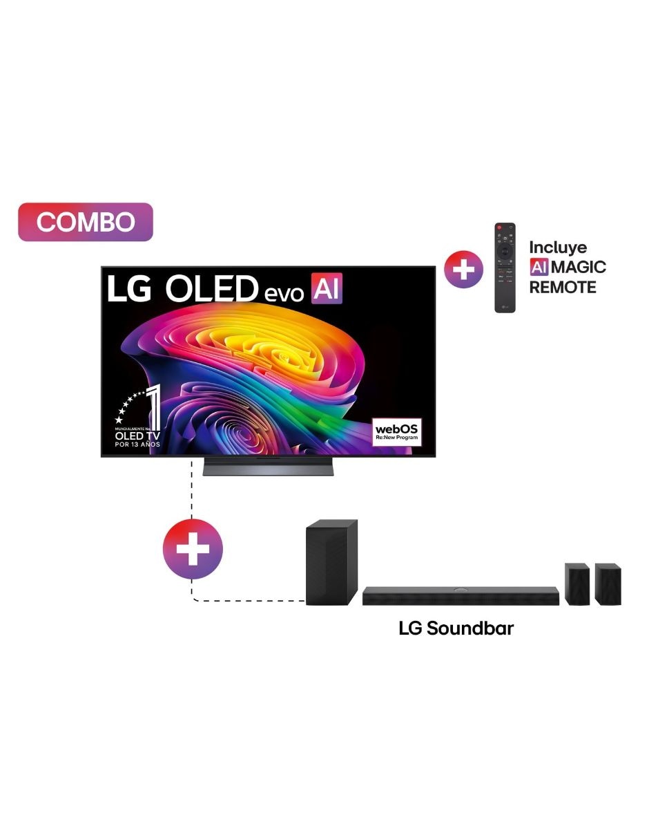 Pantalla Smart TV OLED de 65 pulgadas 4K OLED65C6OB.S70TR con WebOS con AI Sound