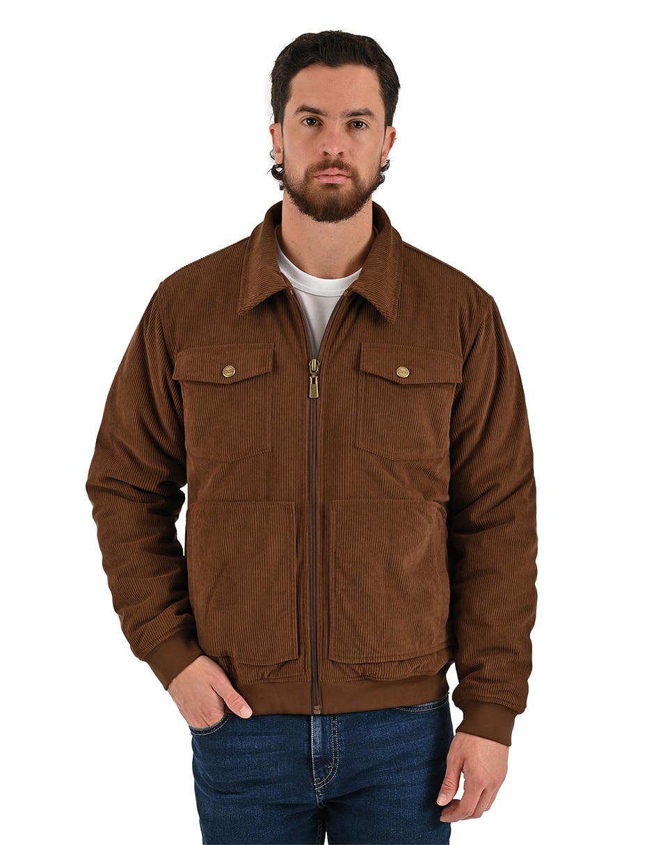 Chamarra casual con bolsillos para hombre Chamarra casual con bolsillos para hombre