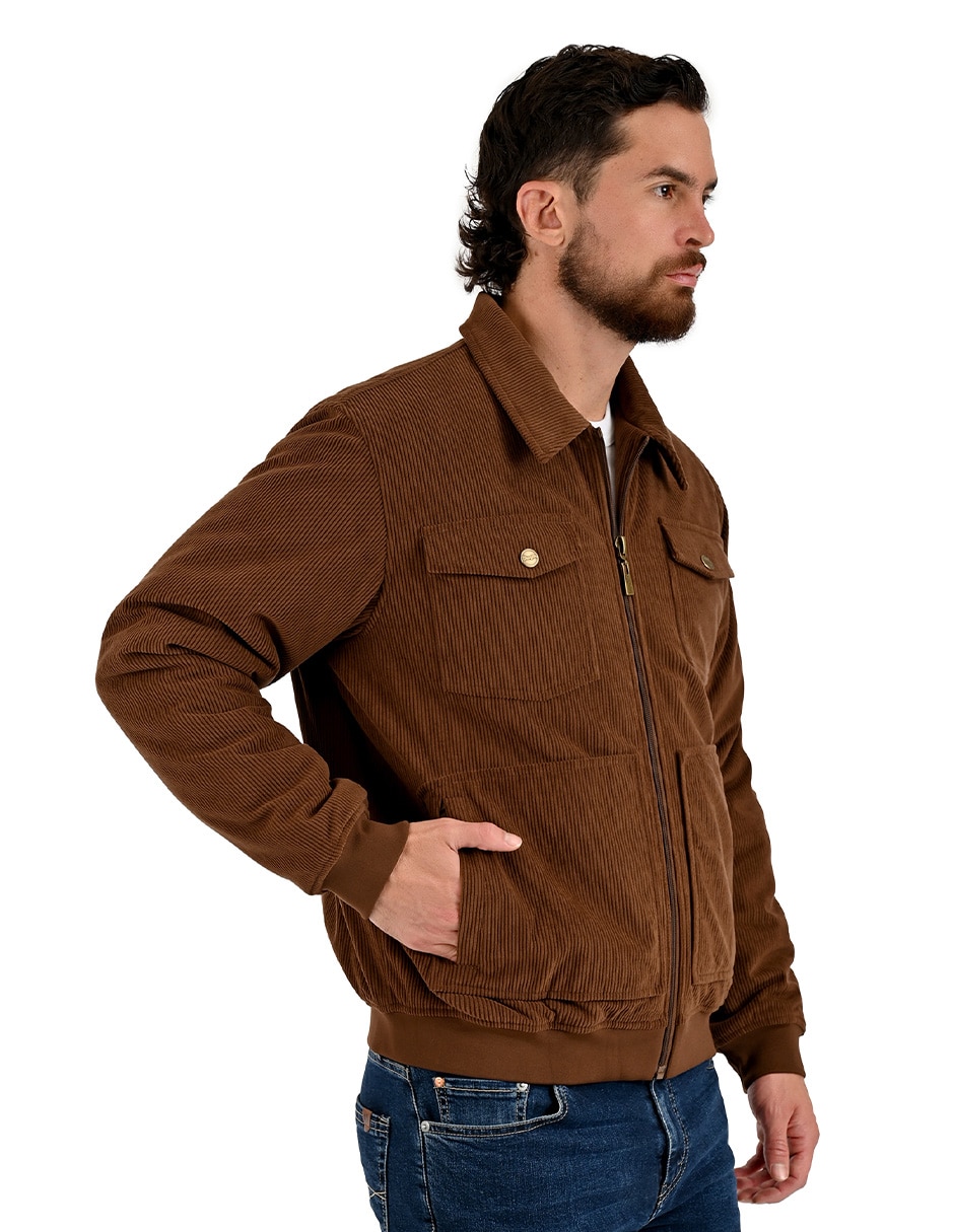 Chamarra casual con bolsillos para hombre 3