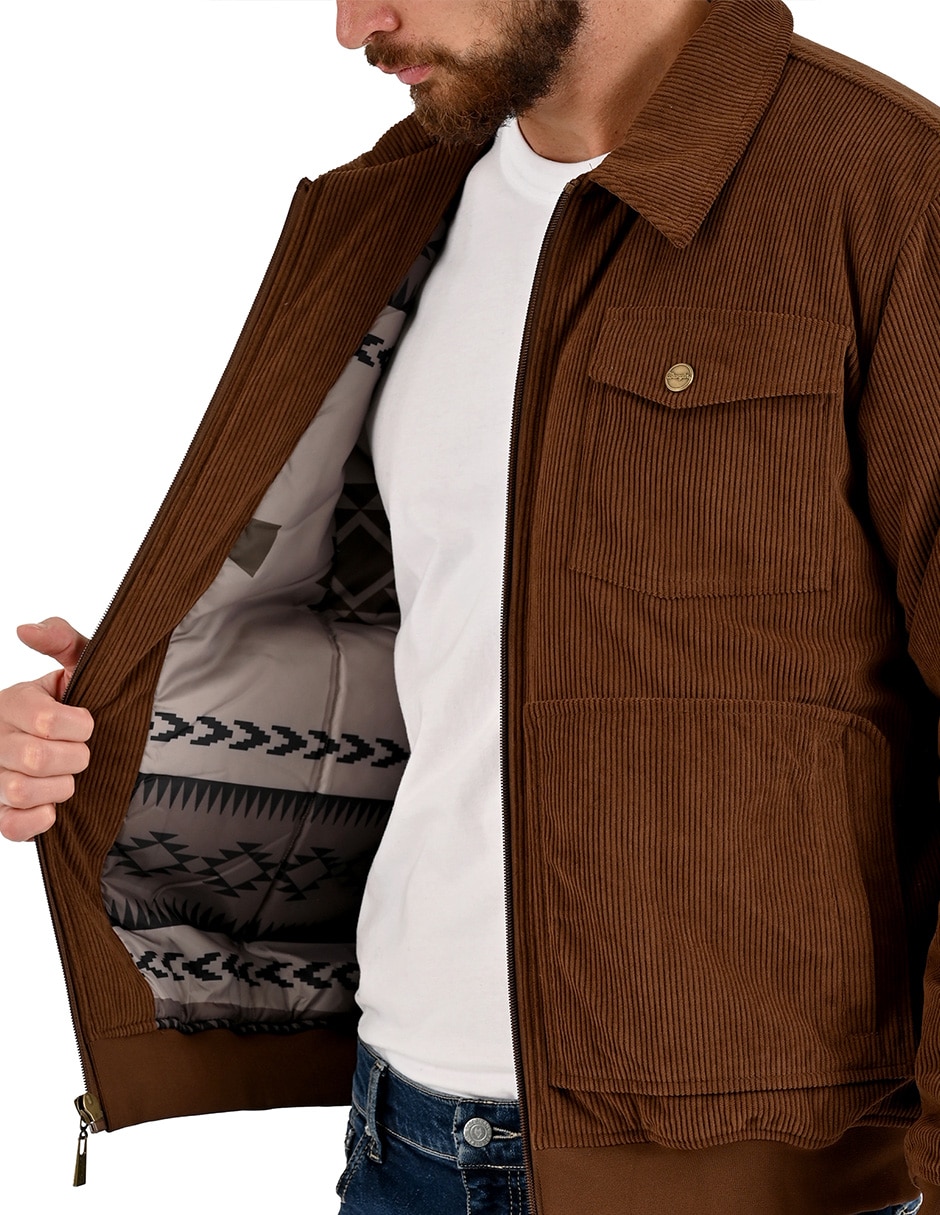 Chamarra casual con bolsillos para hombre 2