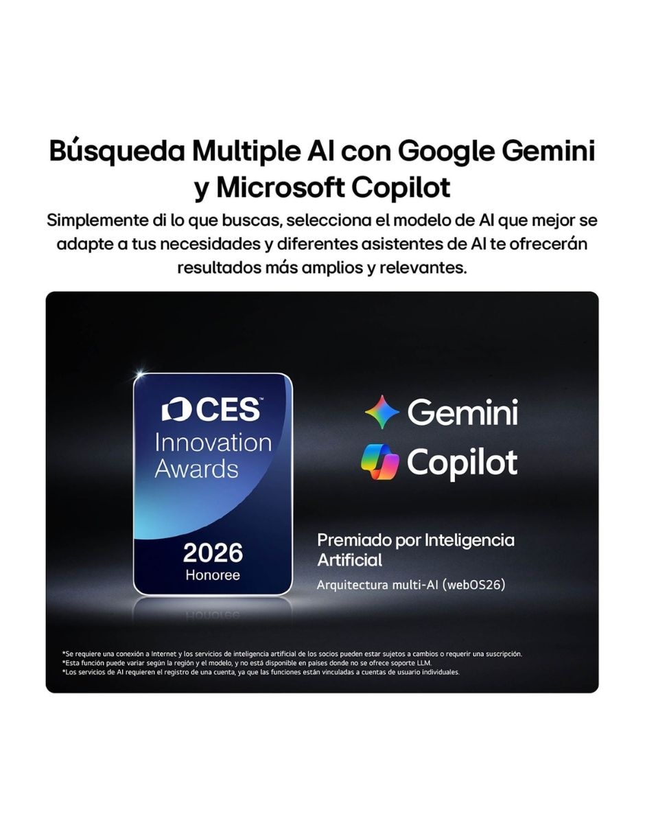 Pantalla Smart TV LED de 32 pulgadas HD 32LB660BPSB con WebOS con AI Sound 6