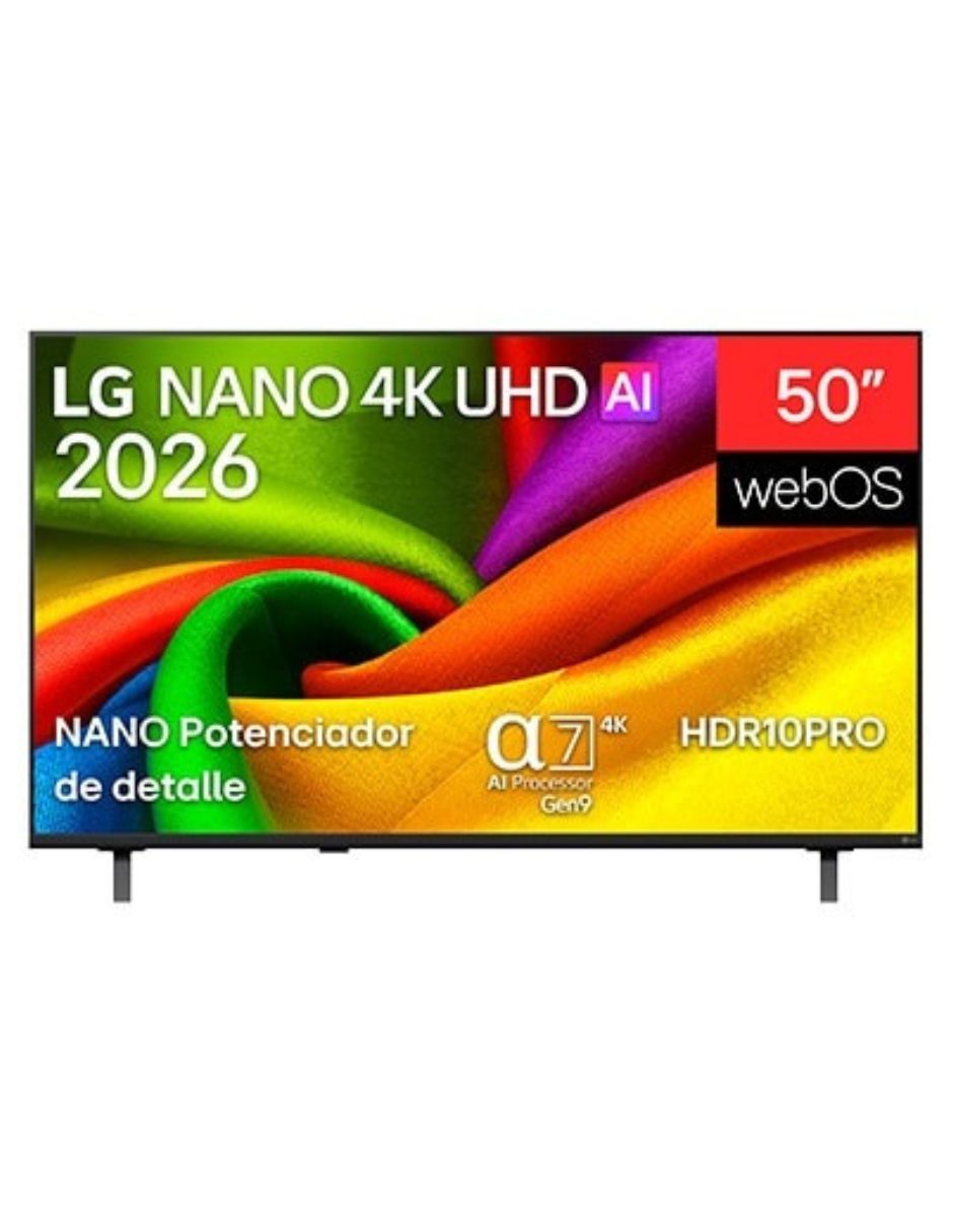 Pantalla Smart TV NanoCell de 50 pulgadas 4K/UHD 50NU851BPSG con WebOS con AI Sound 8