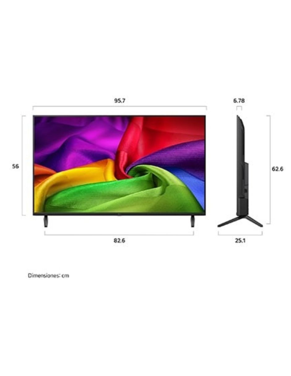 Pantalla Smart TV NanoCell de 43 pulgadas 4K/UHD 43NU800BPSC con WebOS con AI Sound 10
