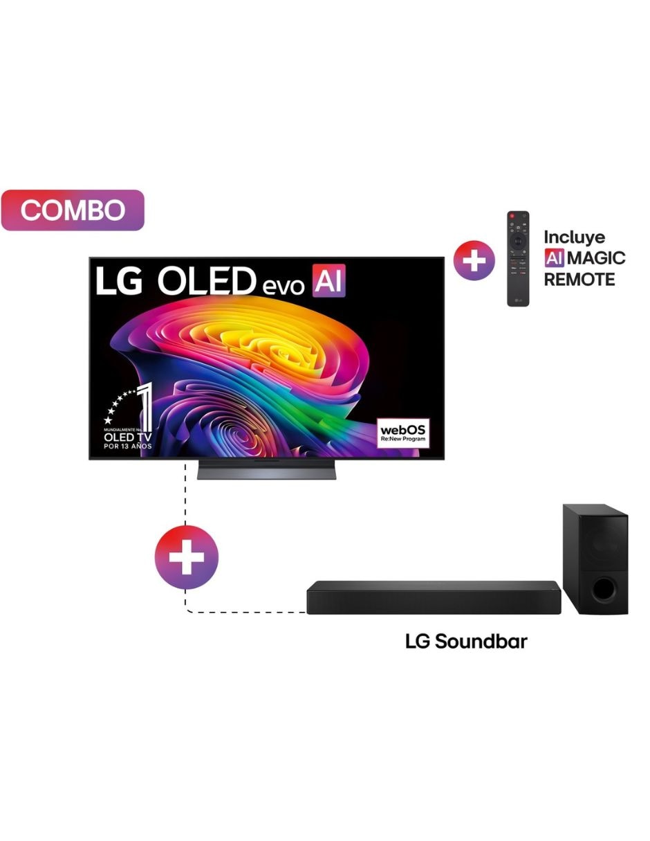 Pantalla Smart TV OLED de 55 pulgadas 4K OLED55C6OB.SH5A con WebOS con AI Sound