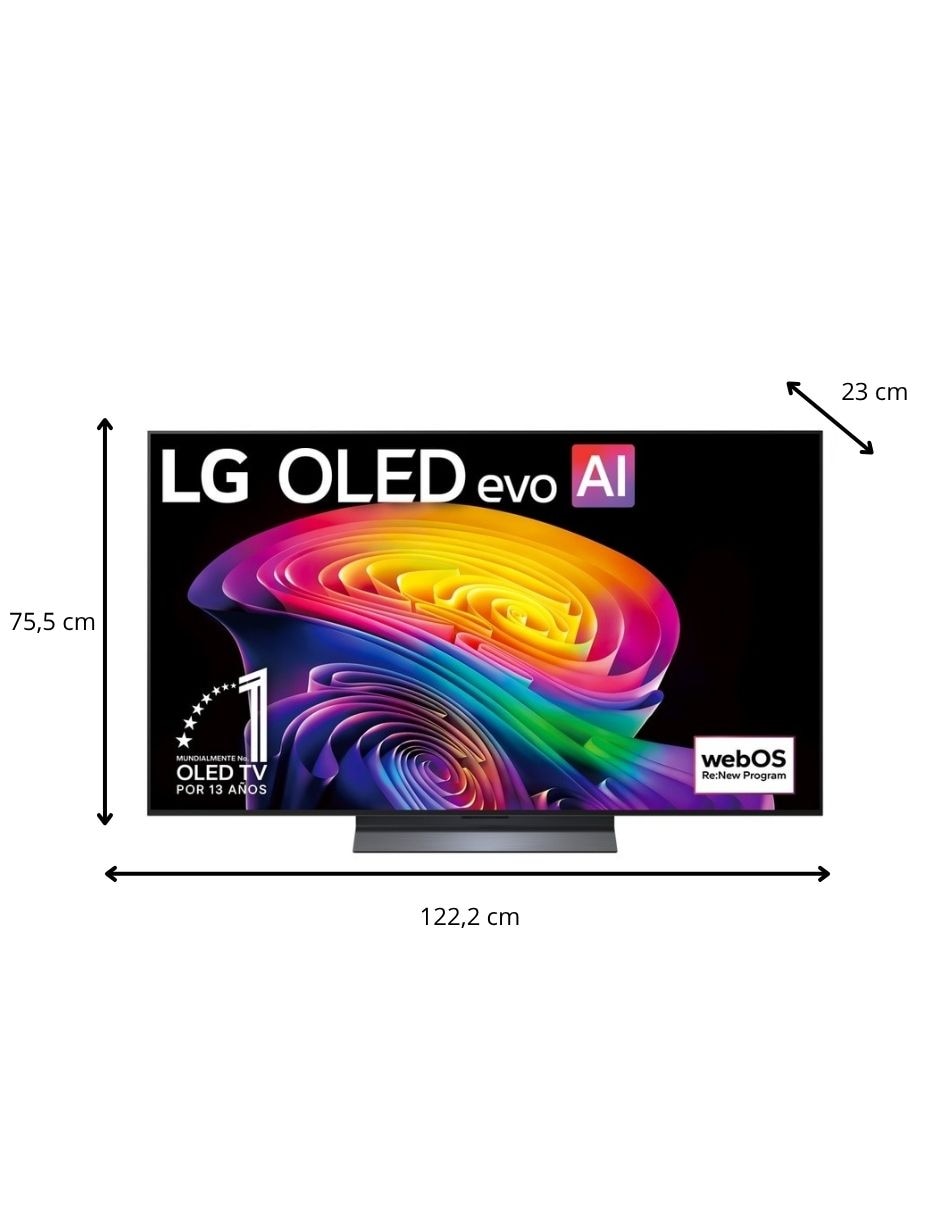 Pantalla Smart TV OLED de 55 pulgadas 4K OLED55C6OB.SH5A con WebOS con AI Sound 5