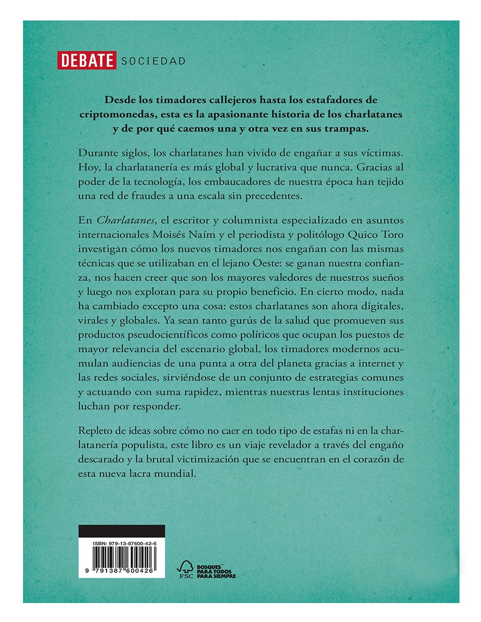 Libro Charlatanes de Quico Toro y Moisés Naím 3