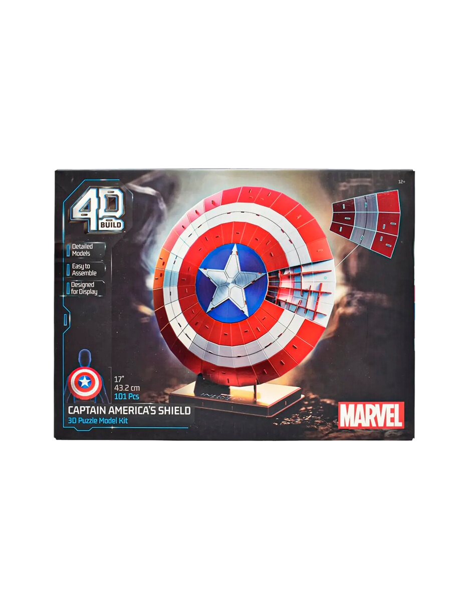 Rompecabezas 3d Escudo del Capitan América 102 piezas