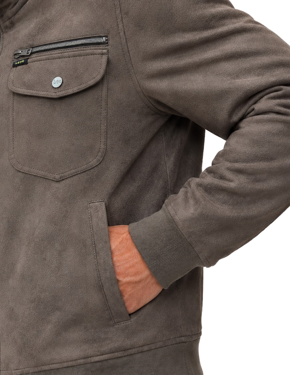 Chamarra casual con bolsillos para hombre 2