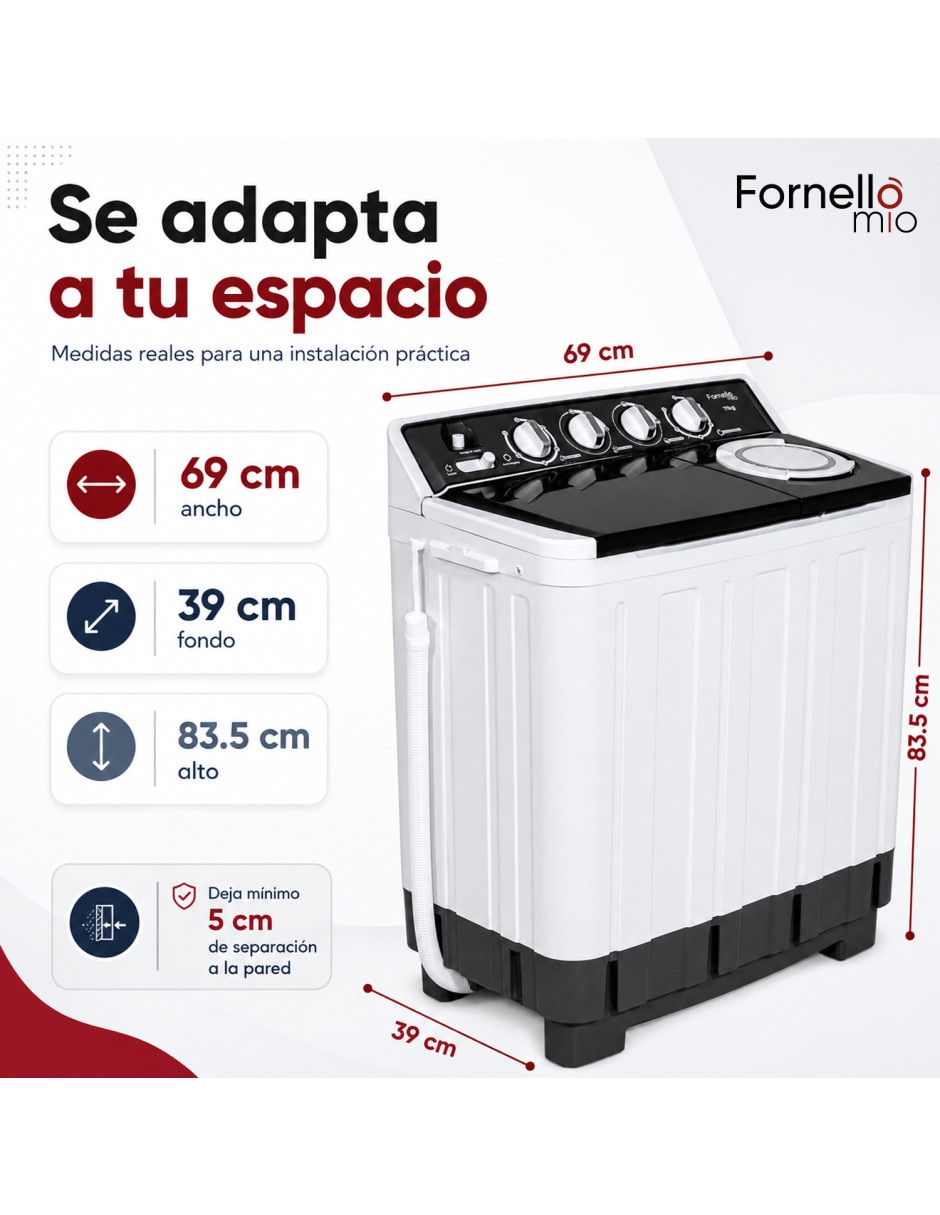 Lavadora semiautomática carga superior mkz-lavadora11kg 10