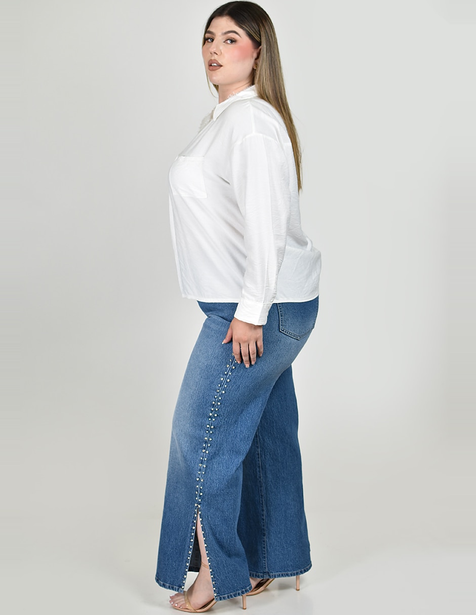 Blusa camisera manga Larga para mujer 5
