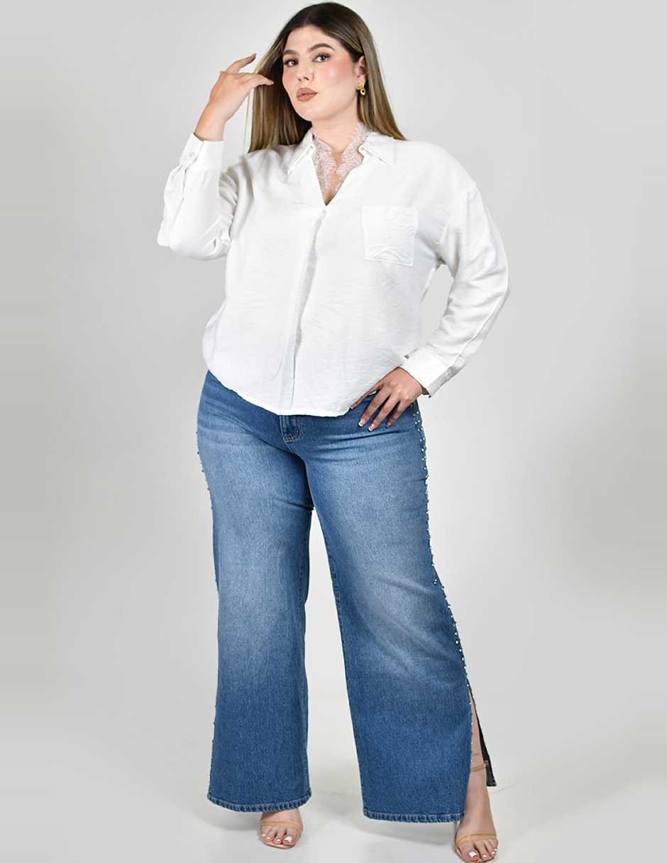 Blusa camisera manga Larga para mujer 2