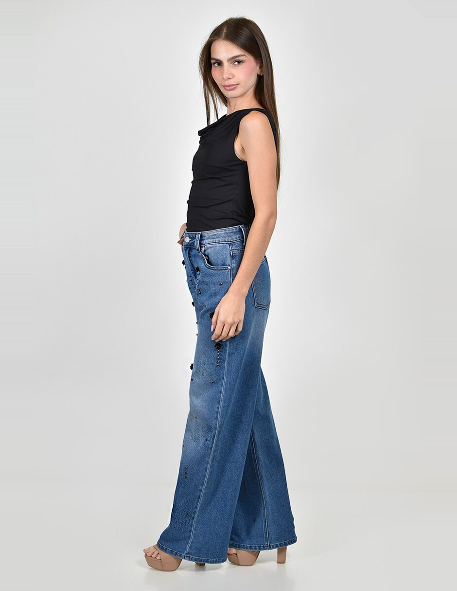 Jeans wide leg j-ch-zh-0217-medio-tr para mujer 2