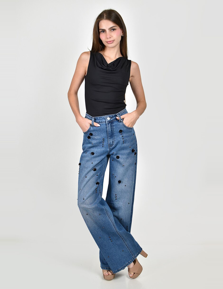 Jeans wide leg j-ch-zh-0217-medio-tr para mujer 6