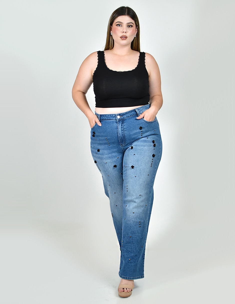 Jeans wide leg j-ch-zh-0217-medio para mujer 6