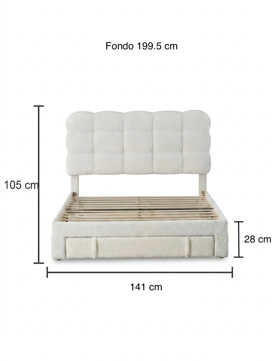 Cama de madera y tela 8