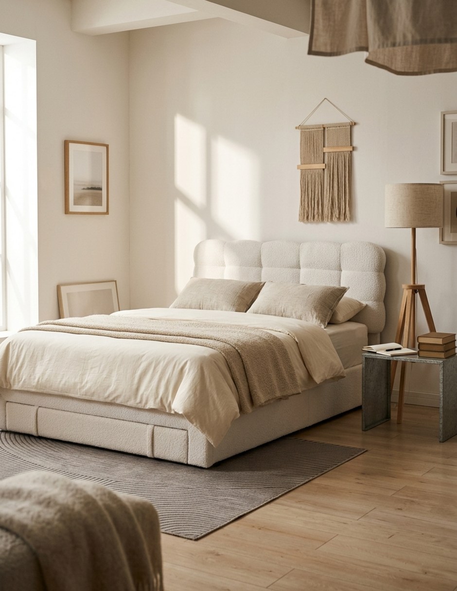 Cama de madera y tela 5