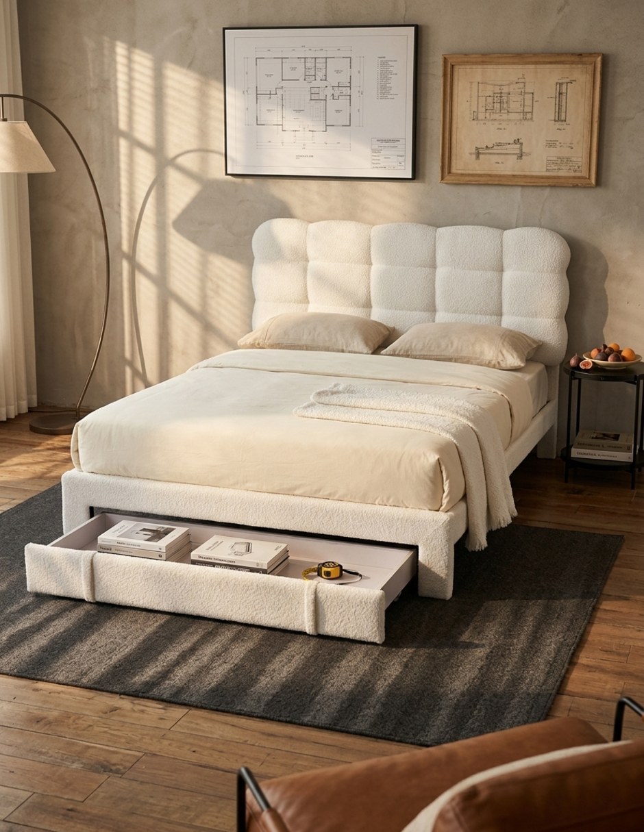 Cama de madera y tela 4