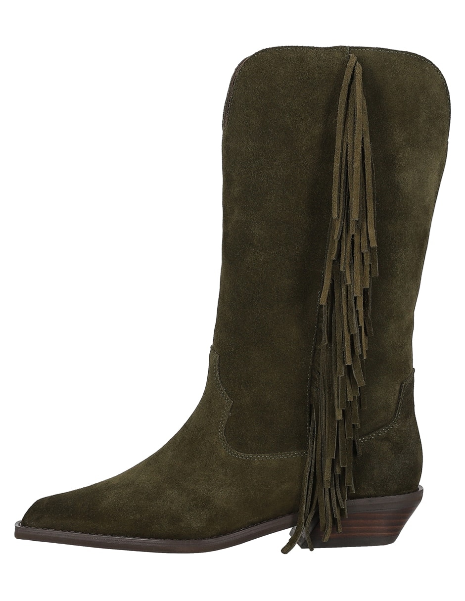Bota media pierna de piel para mujer Bota media pierna de piel para mujer