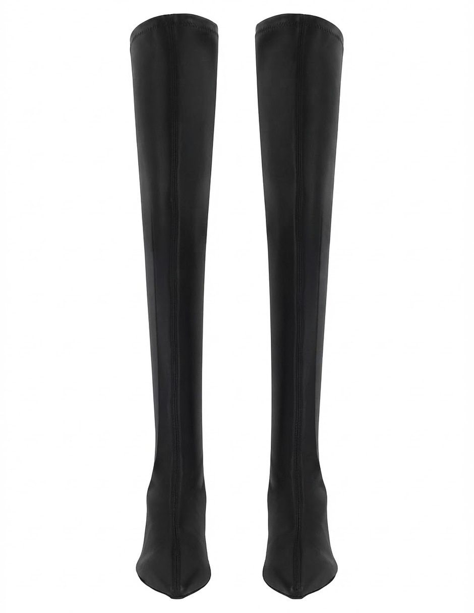 Bota rodilla de piel para mujer 4