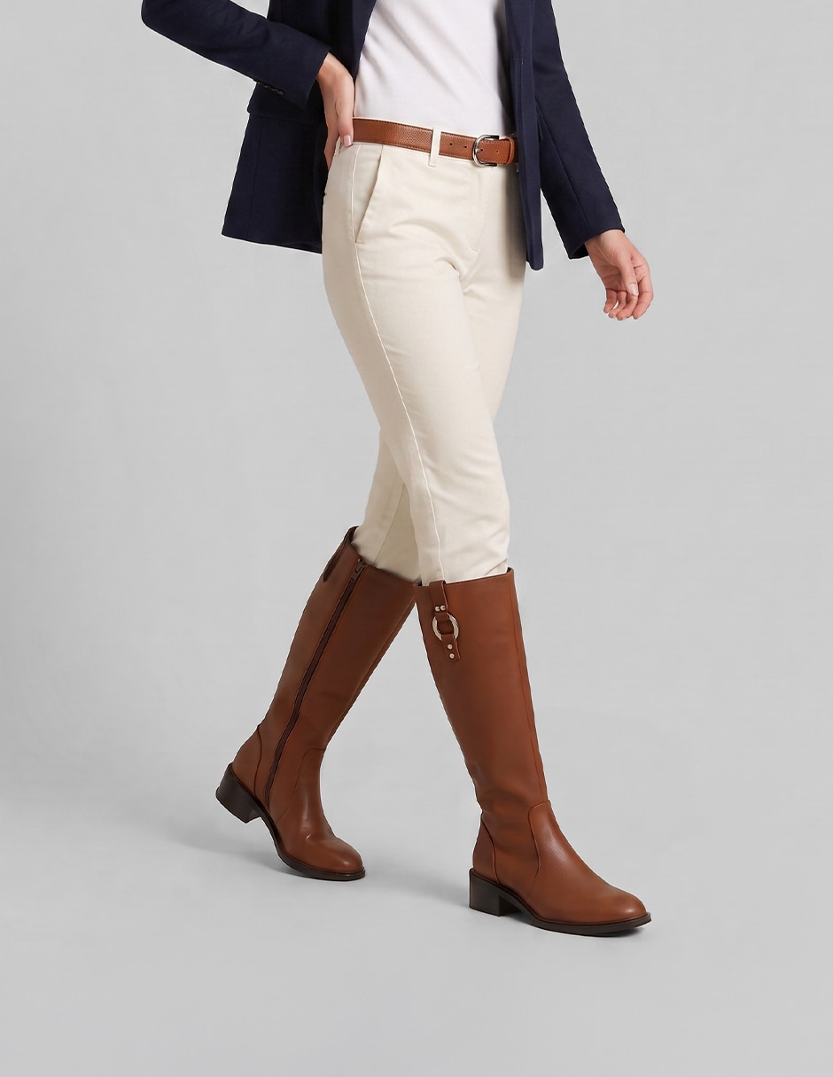 Bota abajo de la rodilla rbcollection de piel para mujer 5