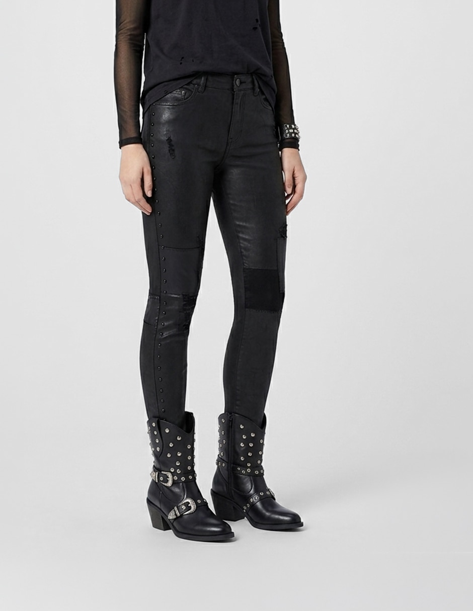 Bota cowboy arriba del tobillo de piel para mujer 5