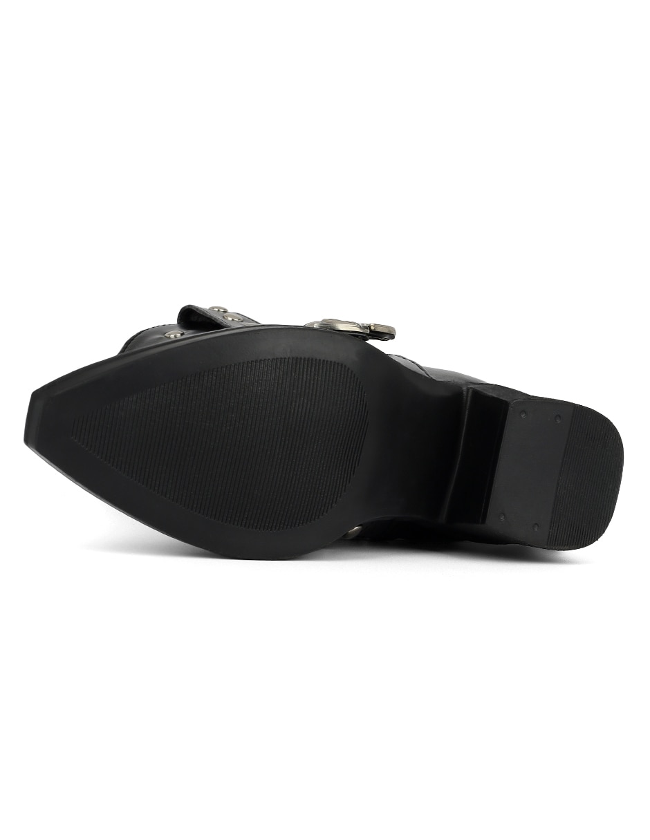 Bota cowboy arriba del tobillo de piel para mujer 3