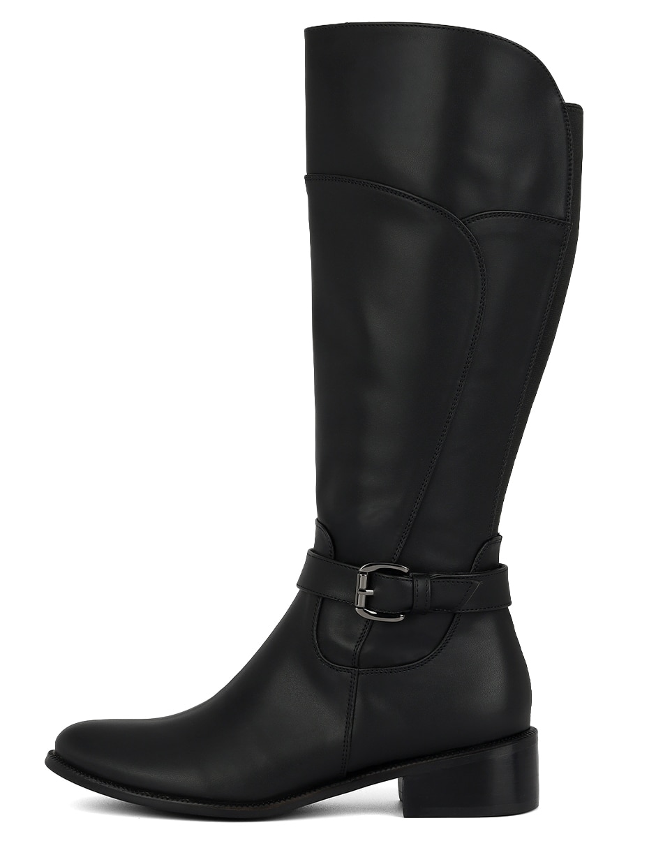Bota abajo de la rodilla de piel para mujer