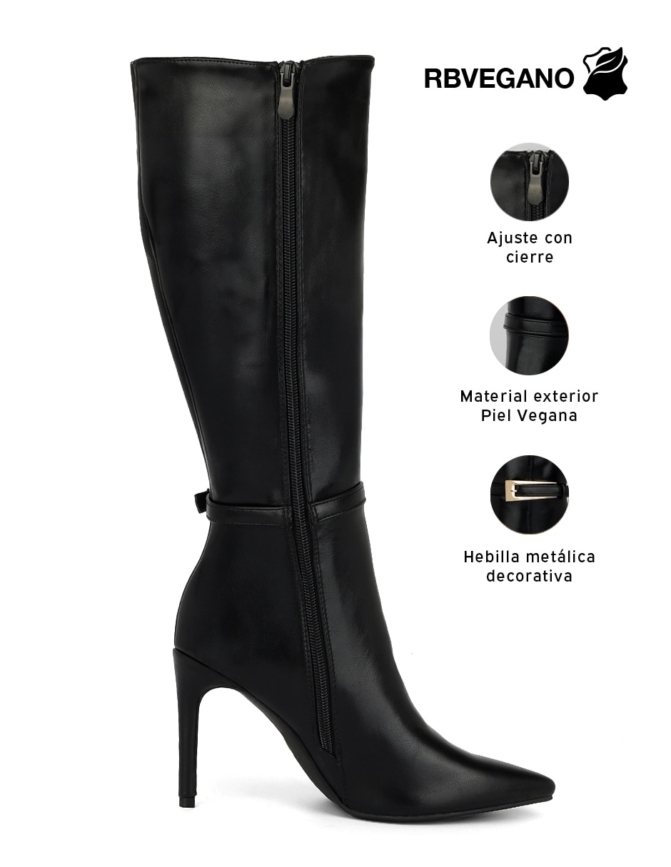 Bota abajo de la rodilla rbcollection de piel para mujer 4